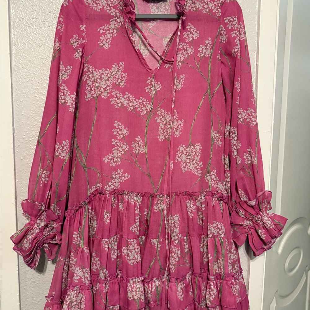 KLEID pink floral mini dress